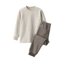 無印良品 パジャマセット なめらかフリース ルームウエアセット (キッズ) ユニセックス子供 FE0HIA3A ライトベージュ キッズ130