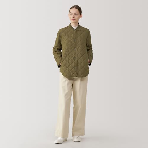 無印良品 婦人 洗える中わたキルティングジャケット レディース BD0YTA4A カーキ 婦人L