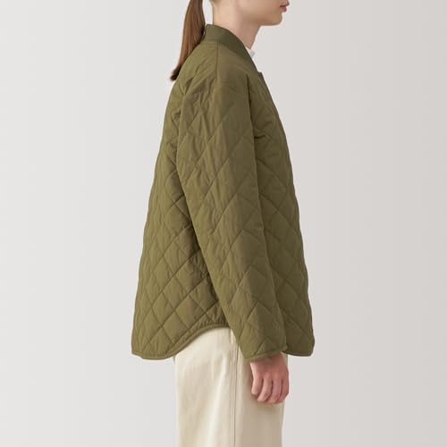 無印良品 婦人 洗える中わたキルティングジャケット レディース BD0YTA4A カーキ 婦人L