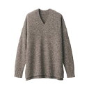 無印良品 婦人 ヤク混Vネックセーター レディース BA1P9A4A ダークモカブラウン 婦人XL(4)