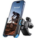 2025新版・カメラ邪魔ならない Lamicall クイック取付 自転車 スマホホルダー : 1秒着脱 自転車 携帯ホルダー 片手操作 ロードバイク スマホホルダー スタンド 360度回転可能 固定 落下防止 15-40mm ハンドル iPhone 16e 16 16 Plus 16 pro 16 pro max iphone 15 android 4.7