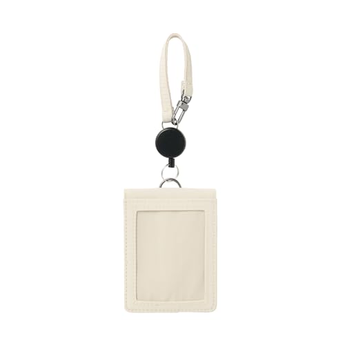 無印良品 自立するカードホルダー・リール付 アイボリー 約幅80×奥行10×高さ110mm NDG16A3A