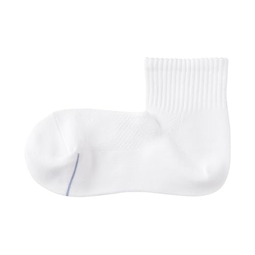 無印良品 婦人 足なり直角 さらっと綿 ショート丈靴下 レディース DAI41A5S 白 21～23cmのサムネイル