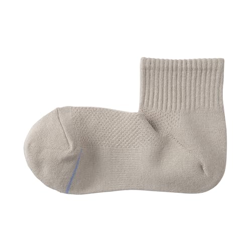 無印良品 婦人 足なり直角 さらっと綿 ショート丈靴下 レディース DAI41A5S ペールブラウン 21～23cmのサムネイル