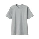 無印良品 紳士 洗いざらし太番手クルーネック半袖Tシャツ メンズ AB1MFA4S グレー 紳士XL