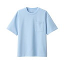 無印良品 紳士 涼感UVカットワイド半袖Tシャツ メンズ AB1MEA4S ライトブルー 紳士XS