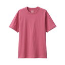 無印良品 紳士 洗いざらし太番手クルーネック半袖Tシャツ メンズ AB1MFA4S 赤 紳士XL(4)