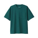 無印良品 紳士 涼感UVカットワイド半袖Tシャツ メンズ AB1MEA4S ダークグリーン 紳士S(4)