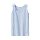 無印良品 さらっと綿 タンクトップ (キッズ) FFB06A3S ライトブルー キッズ130 2枚セット