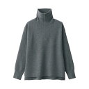 無印良品 婦人 洗えるミラノリブ編みハーフジップセーター レディース BA1OZA4A ダークグレー 婦人M