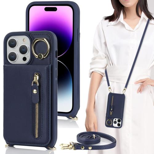 iPhone 14 pro ケース ショルダー リング付きケース ストラップケース 背面フリップ 手帳型 上下開 シ..