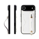 HANATORA iPhone用 17Air ケース 本革 耐衝撃 背面ベルト カードポケット スマホケース スマホ スタンド機能 ネック ストラップ 付き エ...