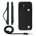 HANATORA iPhone16Plus ケース 本革 耐衝撃 背面ベルト ストラップリング スマホケース スマホ スタンド機能 ネックストラップ 付き カー...