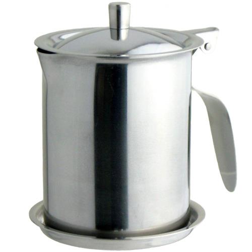 ナガオ 寸胴型 ミルクポット 310ml 受け皿付き 日本製