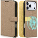 VISOUL iPhone 17 Pro Max 対応 ケース 手帳型 本革 スマホケース アイフォン17 プロマックス 手帳型ケース MagSafe対応 レザ...