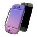 Nintendo Switch 2専用 tomtoc スイッチ2 ケース 2025年モデル用 スリム ハードケース 持ち運び キャリングケース 耐衝撃 ポーチ ゲームカード12枚収納 全面保護 パープル