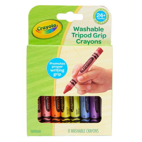 クレヨラ (Crayola) 2歳からの三角クレヨン 水で落とせる ウォッシャブルクレヨン 8色 811460