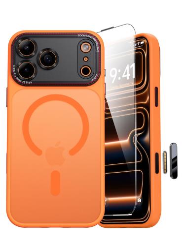 米軍MIL規格・指紋防止JUESHITUO iPhone 17 pro max 用の ケース 耐衝撃 マット マグネット搭載 いphon..