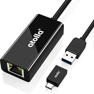 atolla SwitchͭLANץ USB LAN Ѵץ USB To RJ45 1Gbps®̿ USB3.0 Type-C LAN֥ ͥåȥץ ӥå ͭ󥢥ץ å/Windows/Mac OS/Linus/iPadб