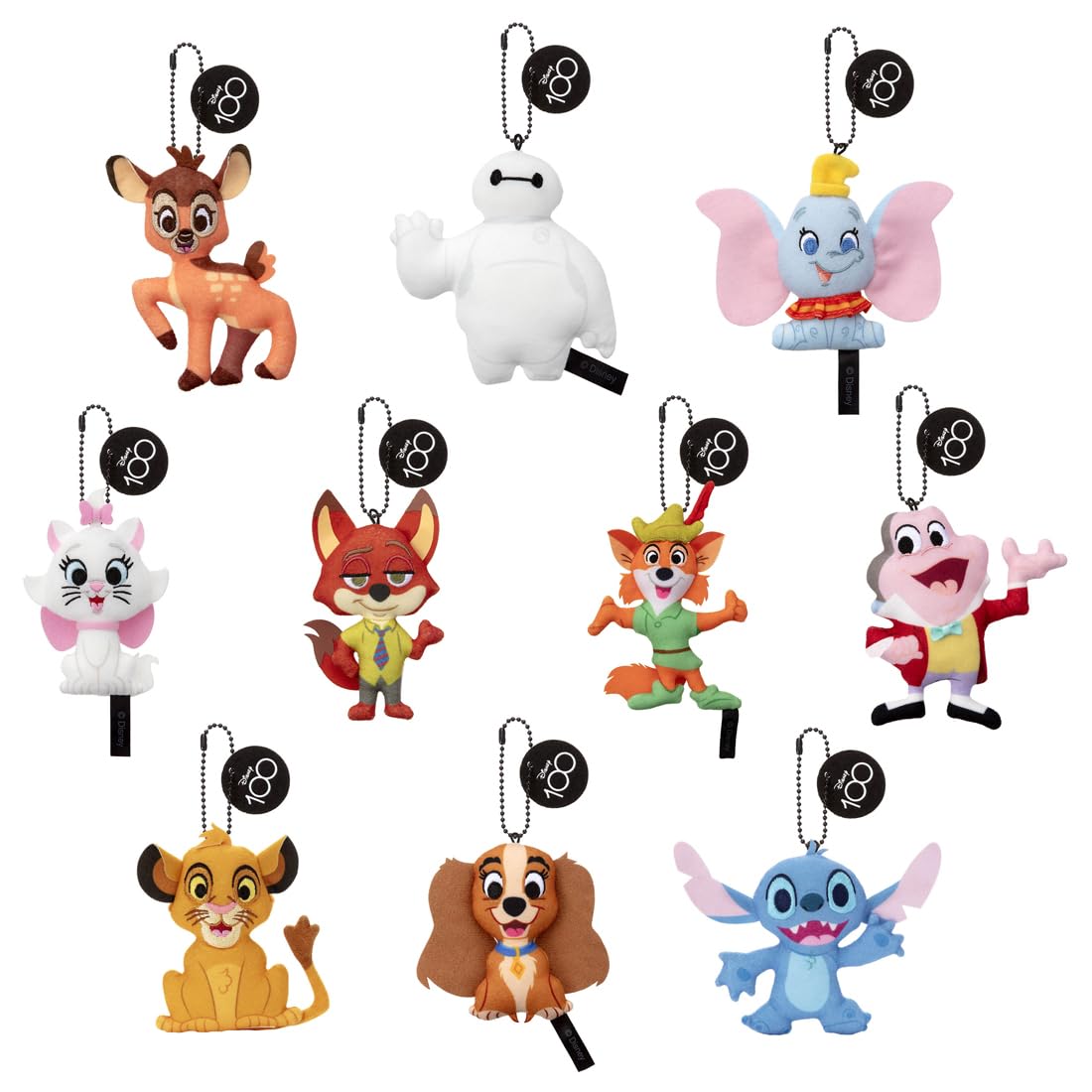 ディズニーキャラクター Disney100 ぬいぐるみミニマスコット BOX ぬいぐるみ 高さ各約8cm