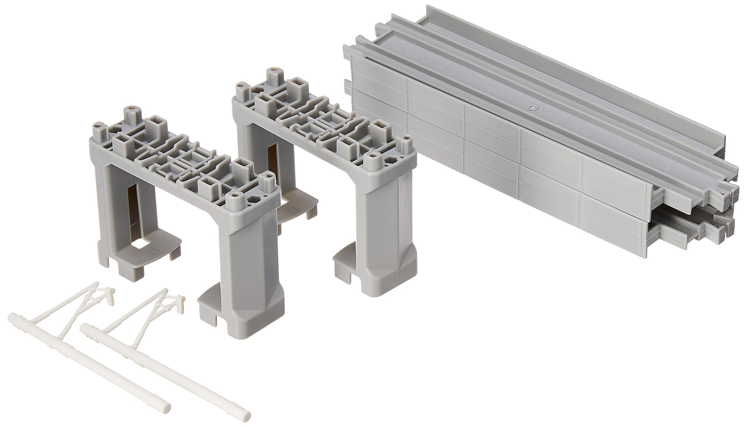 タカラトミー(TAKARA TOMY) プラレール 高架直線レール(2本入・ブロック橋脚(グレー)2個付) R-26