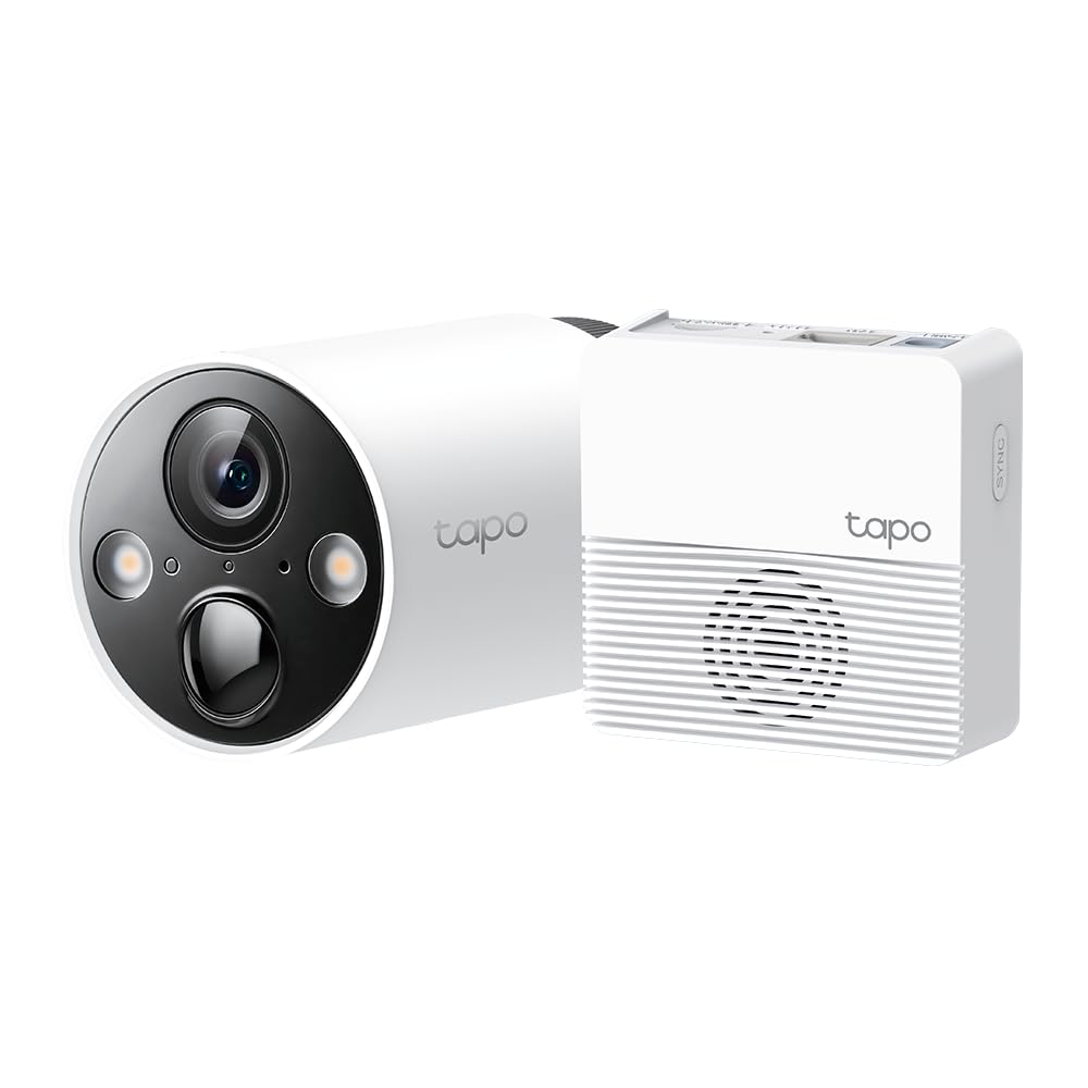 TP-Link フルワイヤレス ネットワークカメラ 屋外 ペット 防犯 2K QHD 照明 ライト 搭載 音声通話可能 ハブ搭載 メーカー保証1年 カメラx1+ハブ1セット IP65準拠 Tapo C420S1