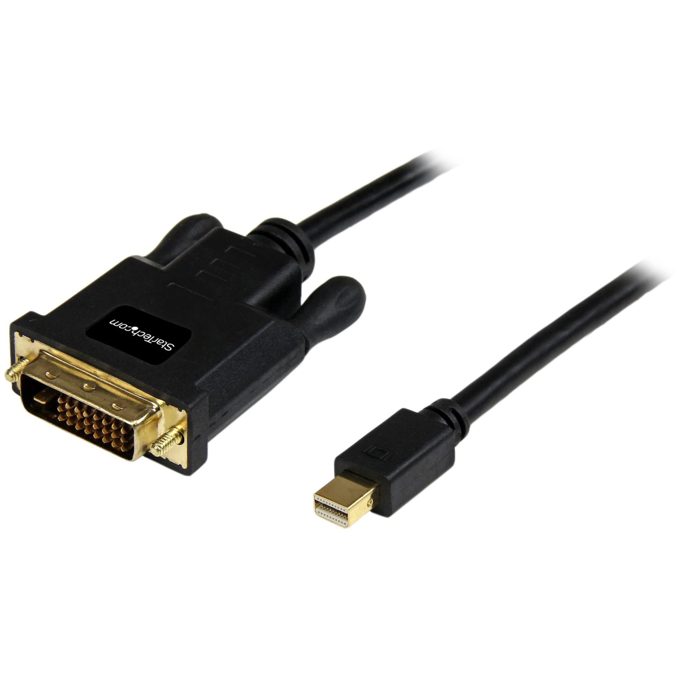 StarTech.com Mini DisplayPort - DVI 変換ケーブル/3m/mDP 1.2 - DVI-Dビデオ変換/1080p/ミニディスプレイポート - DVI シングルリンク映像コンバータ/パッシブアダプタケーブル/Mini DP または Thunderbolt 1-2 搭載 Mac PC をDVIディスプレイに接続 MDP2DVIMM10B