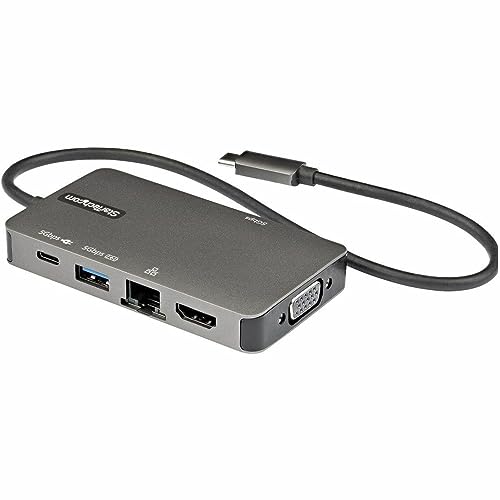 StarTech.com USB Type-C}`ϊA_v^[/USB-C - 4K30Hz HDMI ܂ 1080p VGA/100W Power DeliverypXX[Ή/5Gbps USB|[g x3/MKrbgLLAN/USB-C }`nu DKT30CHVPD2 ubNAO[