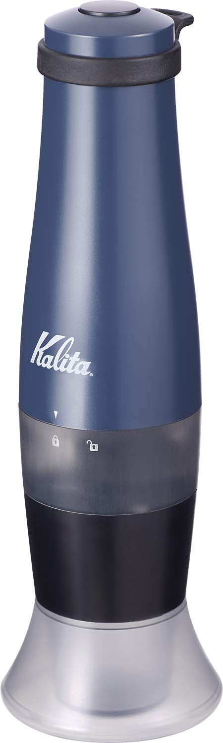 Kalita (カリタ) コーヒーミル 手挽き 電池式 コーヒーグラインダー スモーキーブルー スローG15 #43038