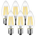 LVWIT LED電球 シャンデリア電球 E17口金 40W形相当 470LM 2700K電球色 LED C35 フィラメント電球 広配光 省エネ 4W 蝋燭型...