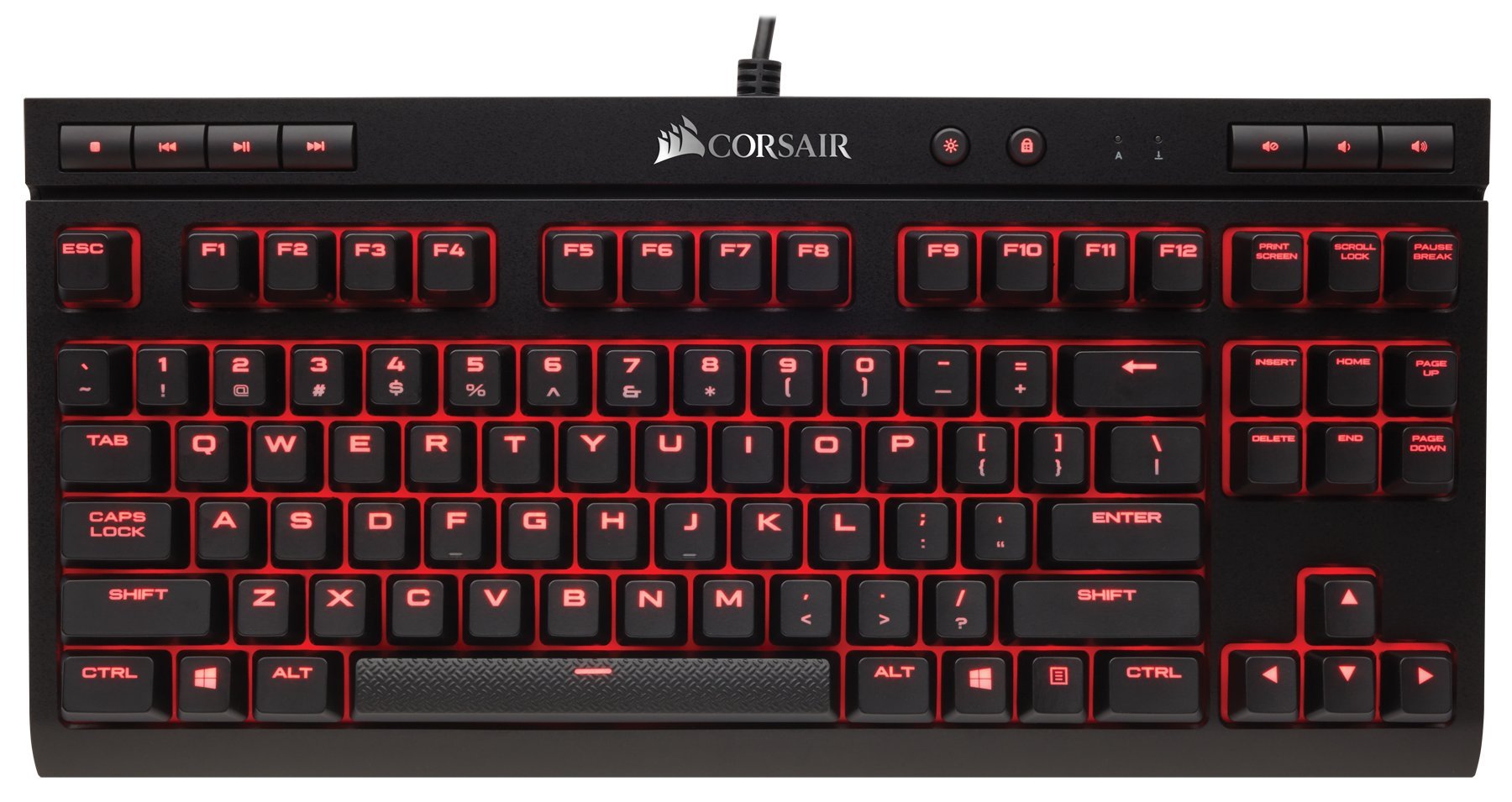 CORSAIR Corsair USB-A K63 Red LED -日本語キーボード- [Cherry MX Redキースイッチ採用 コンパクト テンキーレスゲーミングキーボード] KB395 CH-9115020-JP