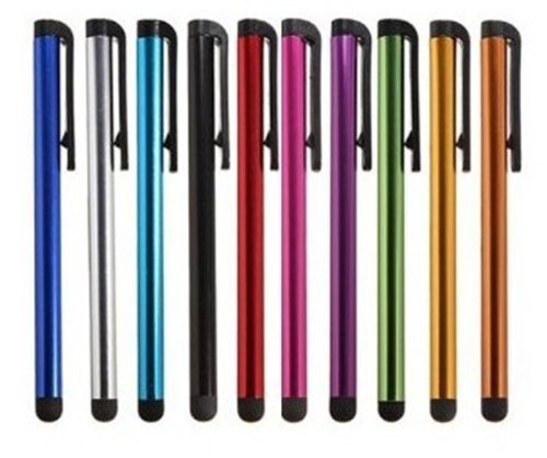 10本セット　スマートフォン/iPhone/iPad/Nexus など各種 対応 タッチペン　（ブラック、シルバー、ローズ、レット、 パープル、ブルー、ライトブルー、ライトグリーン、ゴールド 、ブラウン）