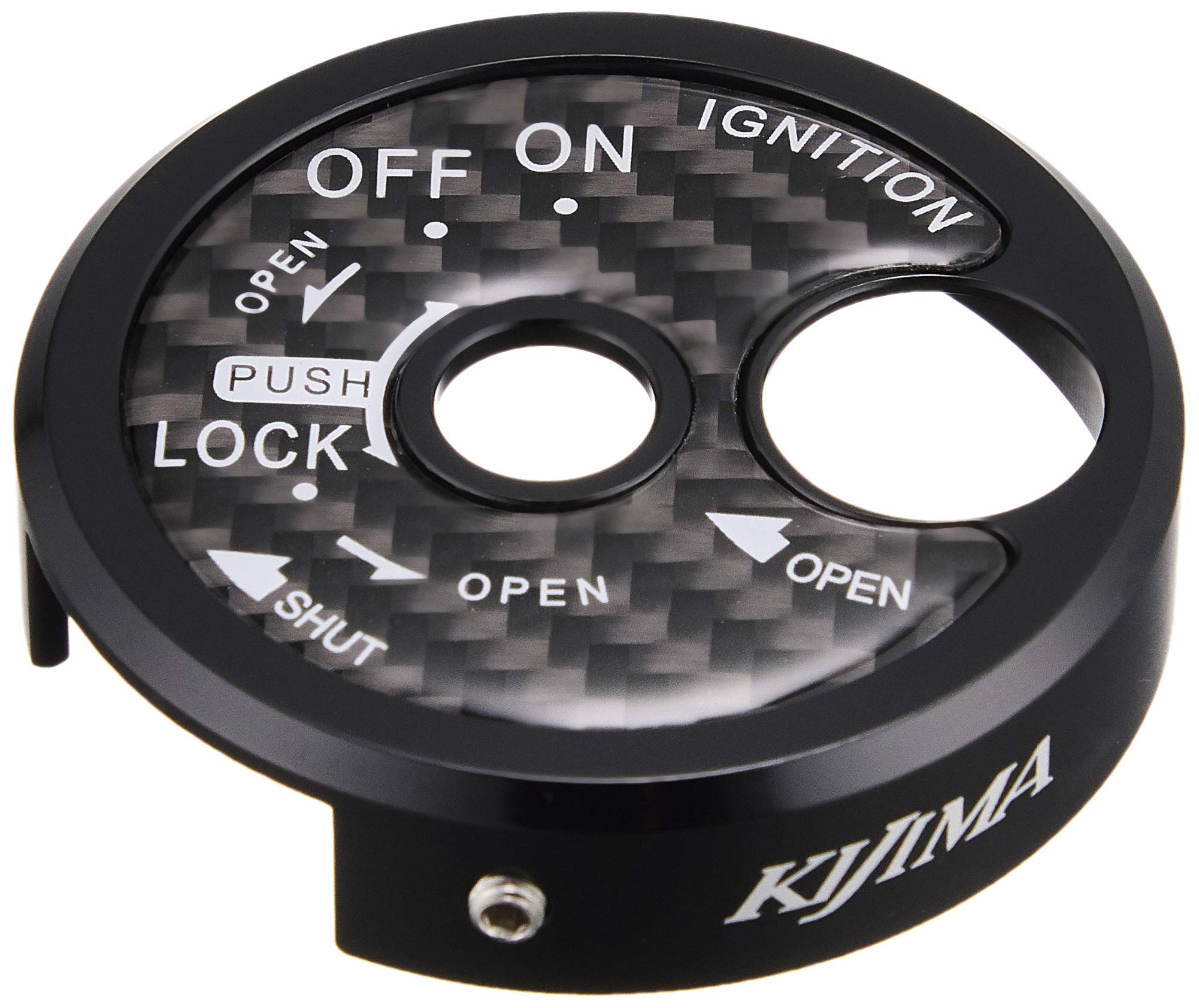 キジマ (kijima) バイク バイクパーツ キーシリンダーカバー CNCブラック シグナスX-FI(28S/1YP) 208-3091