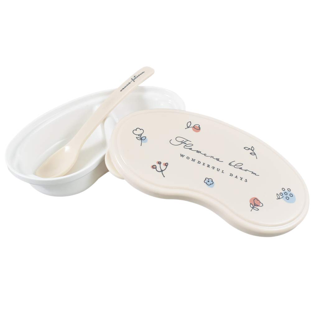 大西賢製販 nenne-futurum 離乳食容器 Flower IVORY 14.5×7.7×H3.7cm YUE-651