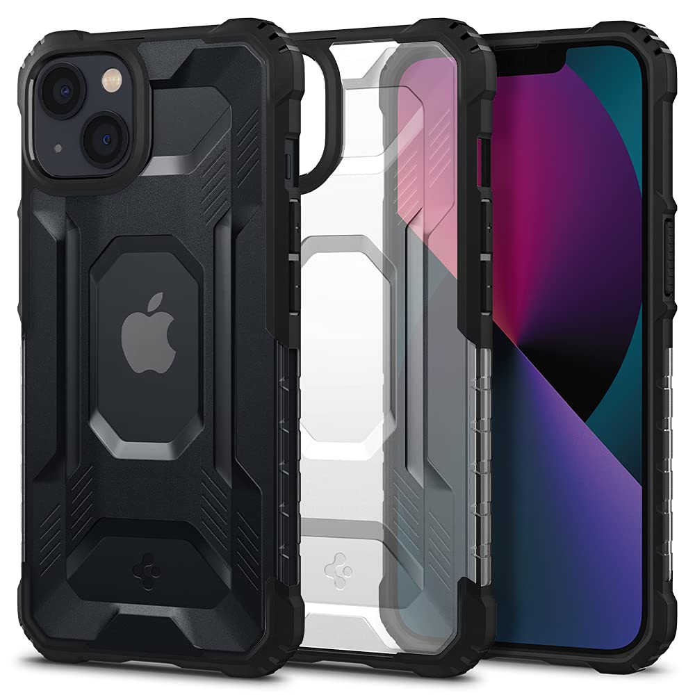 Spigen iPhone13 ケース TPU バンパー 2層構造 米軍MIL規格取得 耐衝撃 カメラ保護 ワイヤレス充電対応 ニトロ・フォース ACS03547 (マット・ブラック)