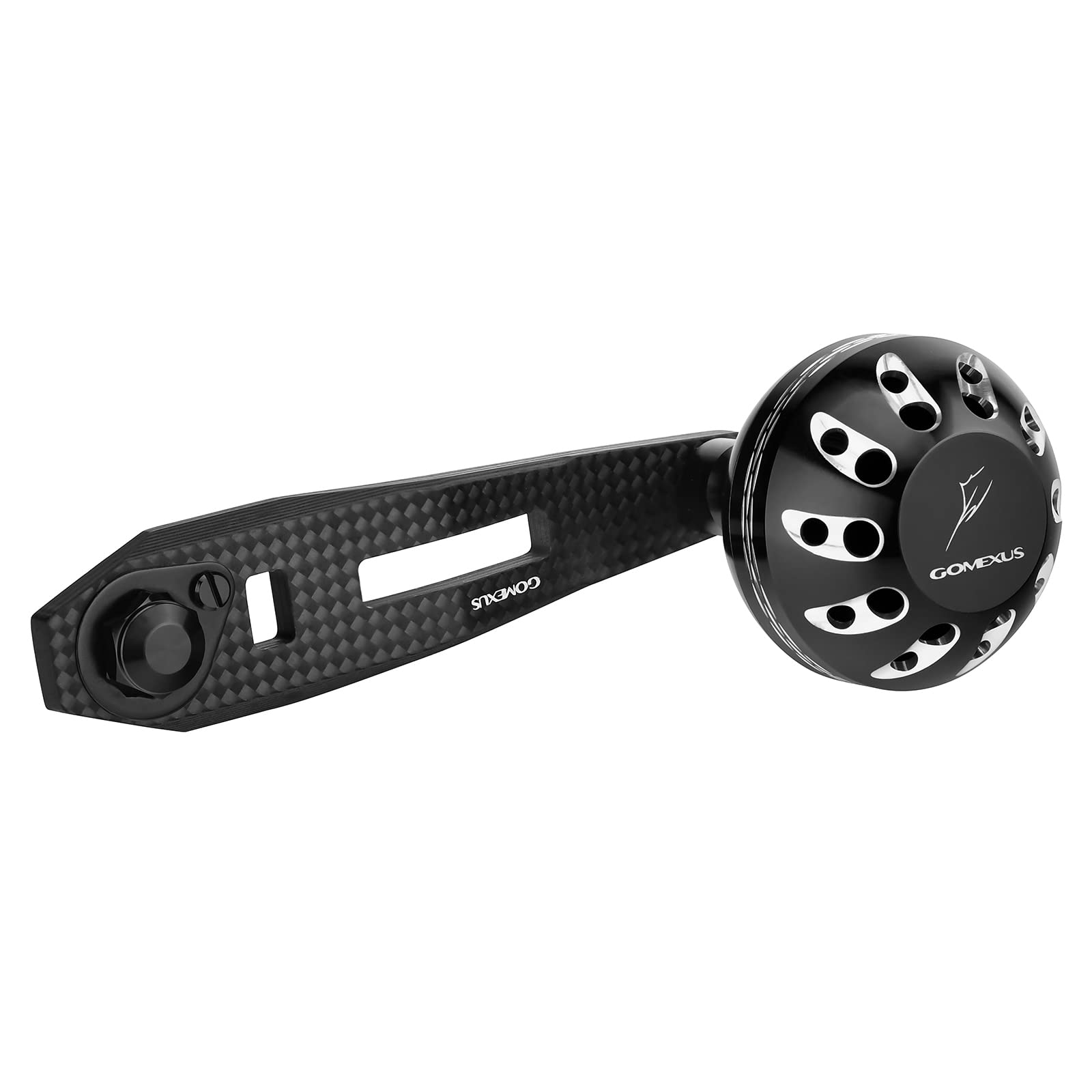 ゴメクサス FL75 リールハンドル ダイワ (Daiwa) シマノ (Shimano) ベイトリール対応 シングルハンドル シーボーグ ソルティガ オシアコンクエスト 両軸リール ハンドル交換 75mm ハンドルノブ付き タイラバ ライトジギング パワーゲーム釣り 超軽量 左右兼用