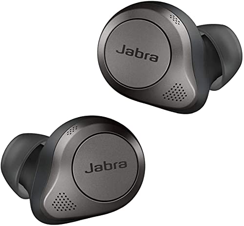 Jabra Elite 85t ワイヤレスイヤホン bluetooth アクティブノイズキャンセリング チタニウムブラック マルチポイント対応 2台同時接続 外音取込機能 専用アプリ マイク付 セミオープンデザイン ワイヤレス充電対応 最大2年保証[国内正規品]