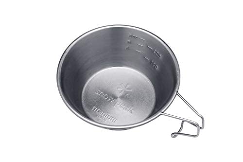 Snow Peak(スノーピーク) (snow peak) チタン シェラカップ E-104 チタン 目盛り付き 計量カップ 軽量 調理 料理 アウトドア キャンプ