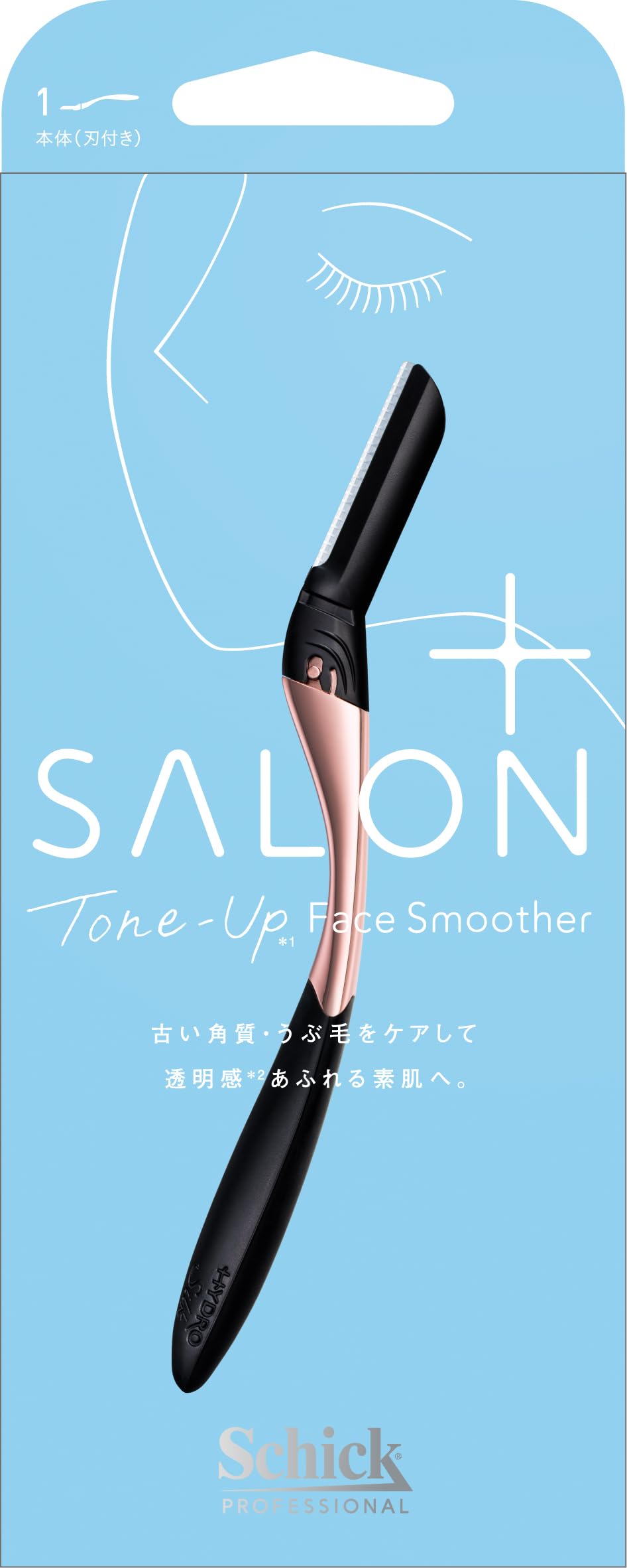 Schick(シック) シック Schick ハイドロシルク サロンプラス トーンアップ フェイススムーサー ホルダー(刃付き) ブラック 1個 (x 1)カミソリ 女性