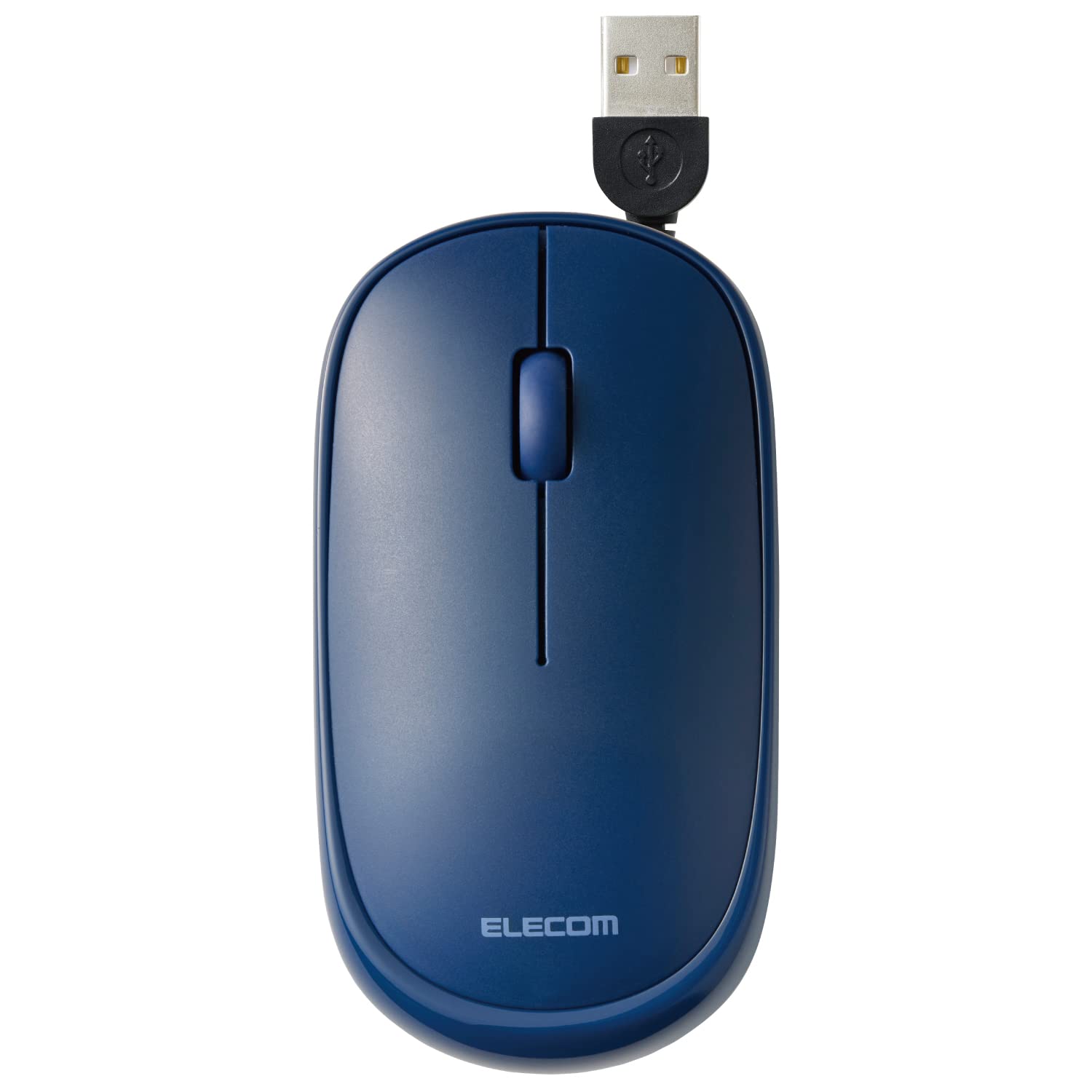 エレコム 有線 マウス Slint 静音 薄型モバイル 3ボタン ケーブル巻取式 ブルー M-TM10UBBU