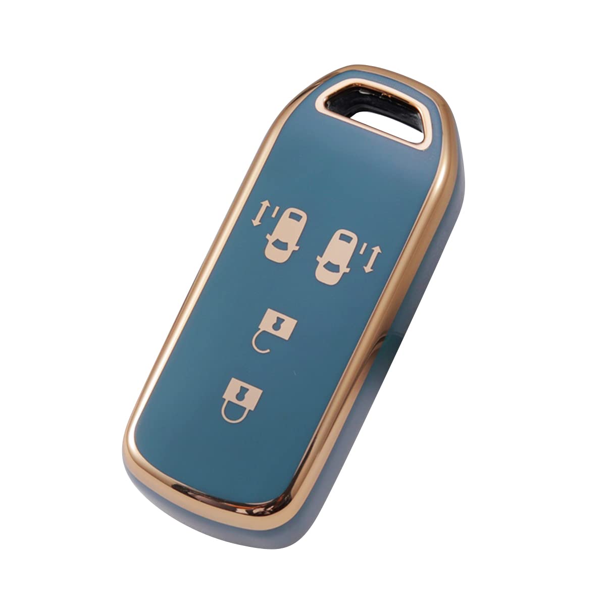 [YANMW] N-BOXキーケース適合ホンダ N-BOXキーカバー N-ONE N-WGN N-ワゴンNBOXカスタム N-VAN JF1 JF2 JF3 JF4 スマートキーケースキーホルダー 4ボタン (ブルー)