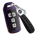 N-BOX キーケース ホンダ スマートキーケース キーカバー N-BOX NBOX N-ONE N-WGN N-ワゴン NBOXカスタム N-VAN JF1 JF2 JF3 JF4リモコンケース nbox TPU キーホルダー 2ボタン 3ボタン 4ボタン キーレスカバー リモコンカバー リモコンケース (ダークパープル)