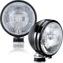 IPF ヘッドライト ASSY ハロゲン 車用 H4 ロービーム 3200K 純正色 12V用 2個セット レンズカット 6インチ ブラックボディ オフロード ...