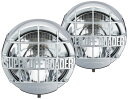 IPF フォグランプ ハロゲン H3 丸形 直径200mm 純正色 12V用 2個セット ドライビング配光 クリアレンズ メッキボディ オフロード S-9M12