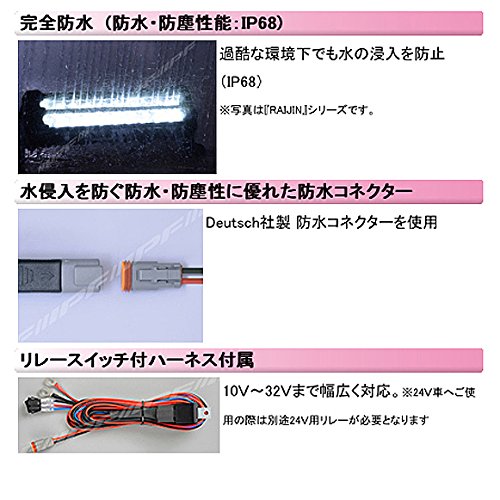 IPF �ե������� ����� ����饤�� LED 2����� �ѷ� 2200lm(1,600cd) 6000K �򿧸� 24V�� �Ȼ��۸� 642WL-2