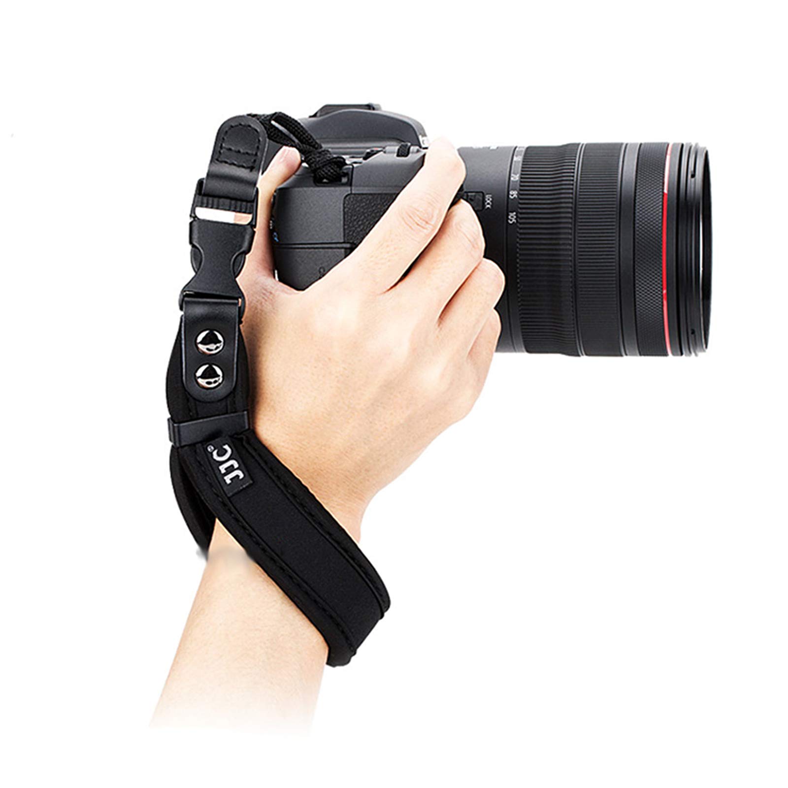 JJC ネオプレン製 ハンドストラップ カメラリストストラップ 一眼レフ カメラ用 ニコン 対応 Fujifilm X100VI XT5 XT4 Sony ZV-E1 A7CII A7CR A7RV A7IV A6700 Canon EOS R5 R6 R7 R7 R8 R10 Nikon Zfc Z8 Z6 Olympus TG-7 Leica SOFORT2 Q3 など DSLR SLR