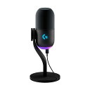 Logicool G ゲーミングマイク YETI GX ダイナミックマイク G-YETI-GX-BK ストリーミング配信 スーパーカーディオイド ノイズ軽減 RGB LIGHTSYNC 対応 USB BLUE VO!CE PC MAC ゲーミング マイク 黒 ブラック windows G-YETI 国内正規品