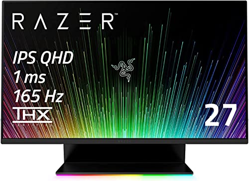 Razer Raptor 27 ゲーミングモニター 27インチ 165Hz 1ms QHD IPS ノングレア G-Sync Compatible FreeSync Premium THX 認定 Chroma ライティング 日本正規代理店保証品 RZ39-03500100-R3J1