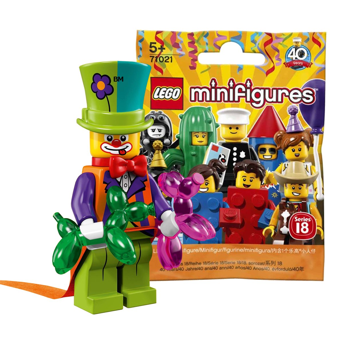 쥴(LEGO) ߥ˥ե奢꡼ 18 ѡƥԥ̤ LEGO Collectable Minifigures Series 18 Party Clown 71021-4