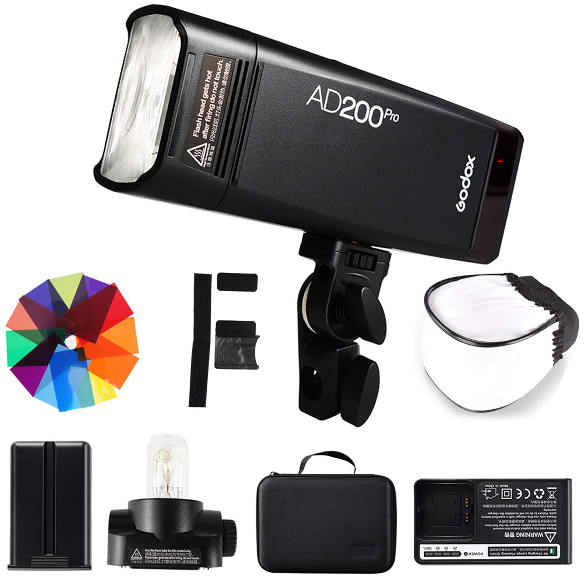 GODOX AD200Pro Υ֥å ȥ  TTL եåإåɸ򴹲ǽ2ĥ饤ȥإåդ 1 / 8000s HSS 2.4G磻쥹 Xƥ¢ Nikon Sony Fujifilm Olympus Panasonic Pentax Canon EOS б ƤŬ